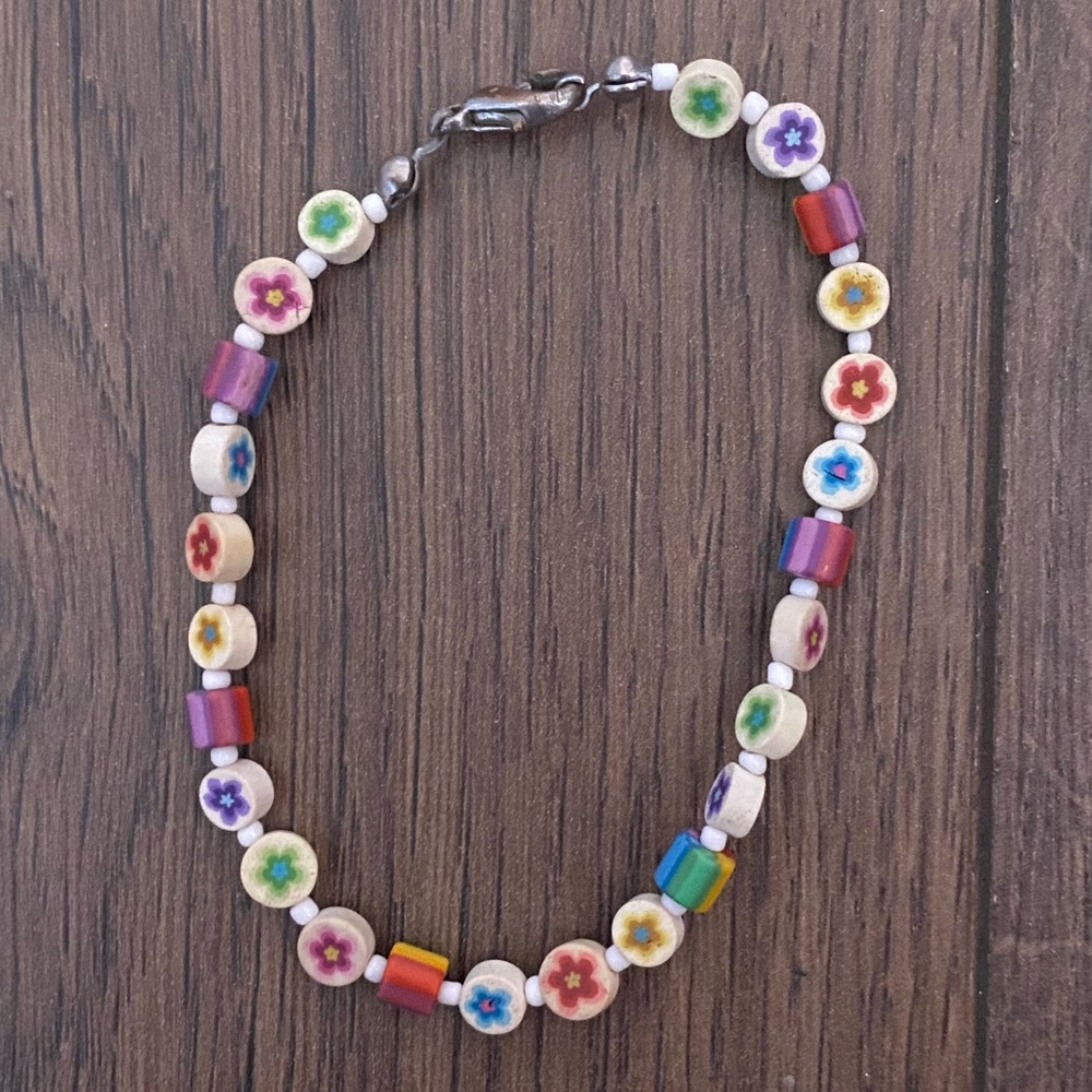 Vintage Floral Beaded Bracelet